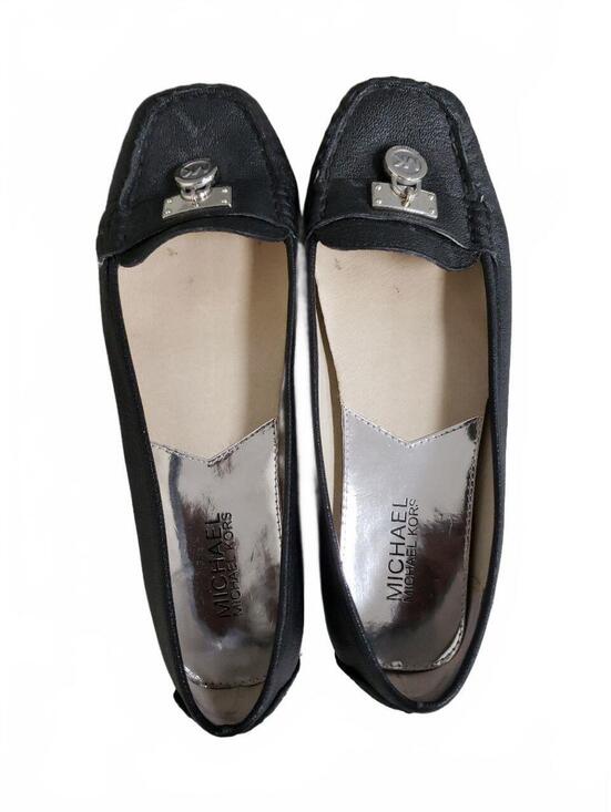 Michael Kors Shoes - Michael Kors Size 7.5 Black Leather Loafer Flats